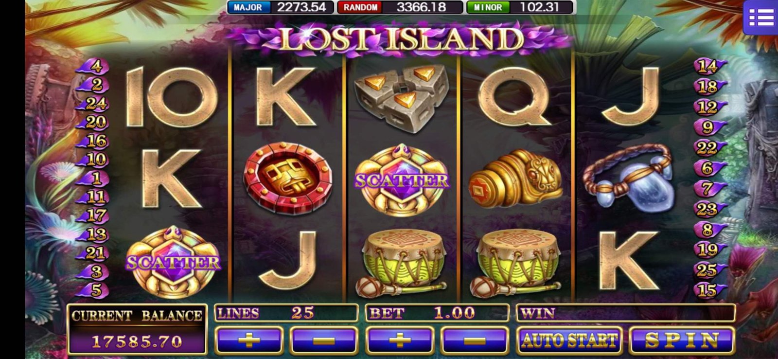 MEGA888 LOST ISLAND Game Interface