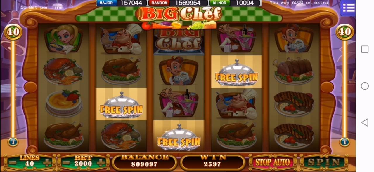 MEGA888 BIG CHEF Slot Game with Free Spins Activated