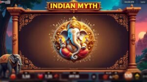 MEGA888 INDIAN MYTH slot game characters - Hindu deities and mystical symbols in high RTP casino game