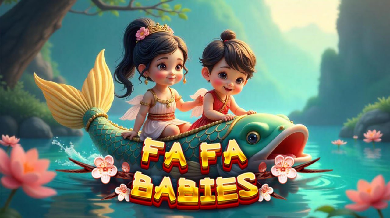 MEGA888 FA FA BABIES Slot Game - Colorful cartoon babies and big win symbols