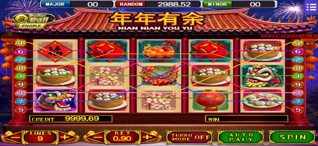 MEGA888 NIAN NIAN YOU YU Slot Game Interface