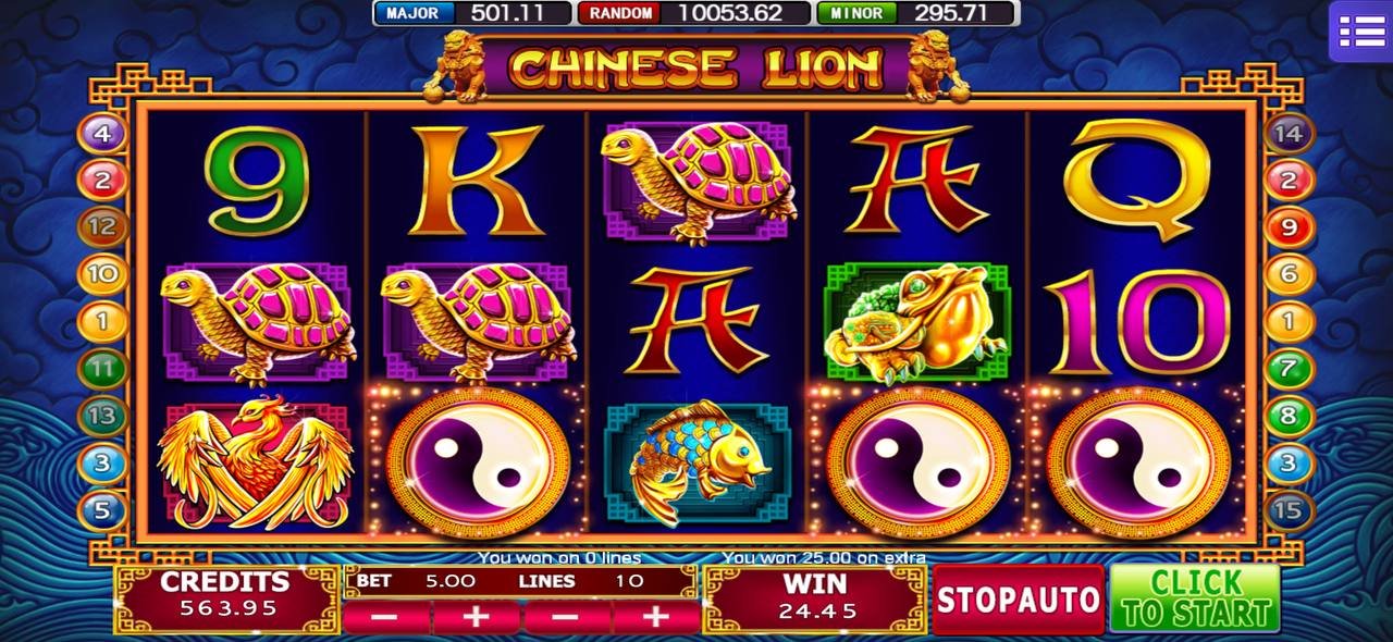 MEGA888 Chinese Lion on Mobile Devices