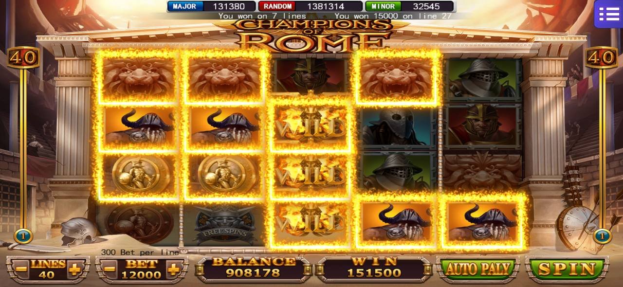 MEGA888 CHAMPIONS OF ROME Free Spins Feature