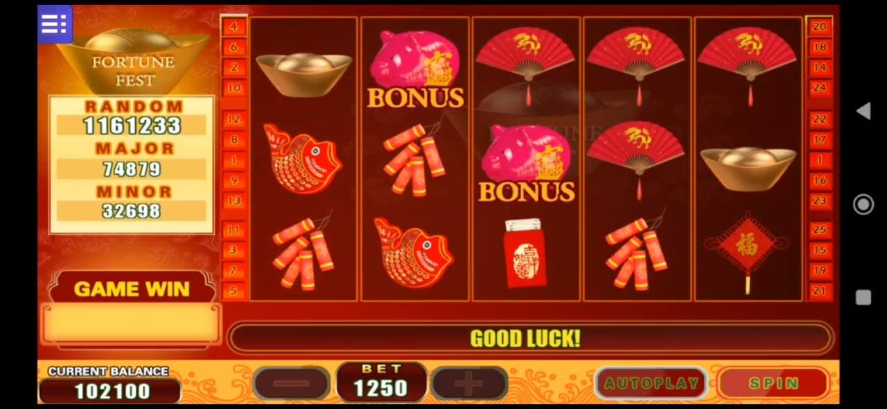 MEGA888 FORTUNE FEST Game Interface with Bonus Features
